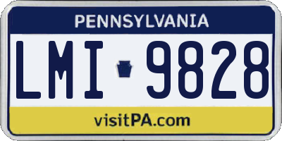 PA license plate LMI9828