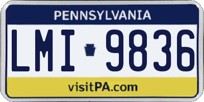 PA license plate LMI9836