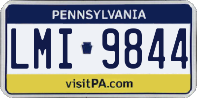 PA license plate LMI9844