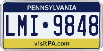 PA license plate LMI9848