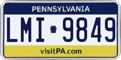 PA license plate LMI9849