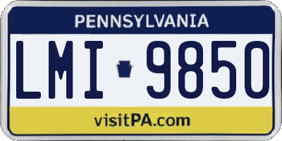 PA license plate LMI9850