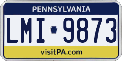 PA license plate LMI9873