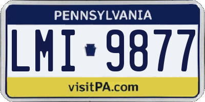 PA license plate LMI9877