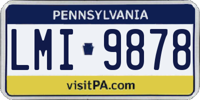 PA license plate LMI9878