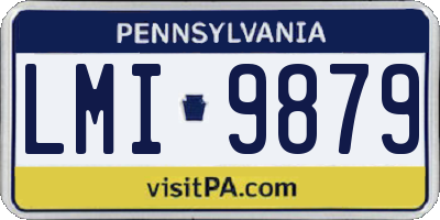 PA license plate LMI9879