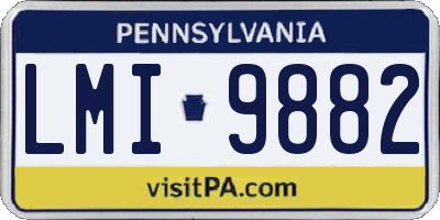 PA license plate LMI9882