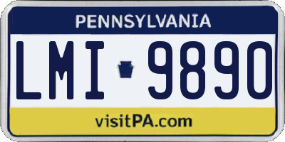 PA license plate LMI9890