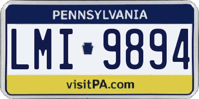 PA license plate LMI9894
