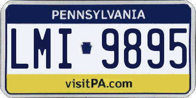 PA license plate LMI9895