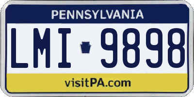PA license plate LMI9898