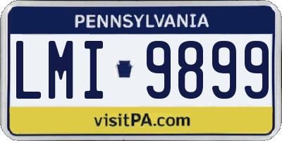 PA license plate LMI9899