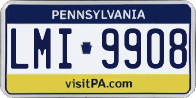 PA license plate LMI9908
