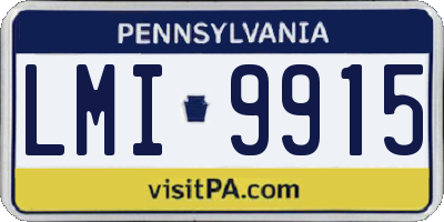 PA license plate LMI9915