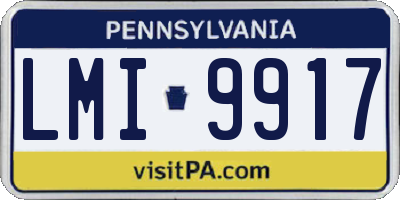 PA license plate LMI9917