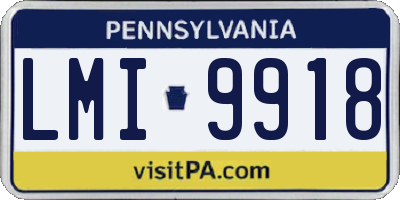 PA license plate LMI9918