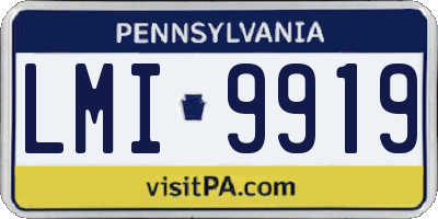 PA license plate LMI9919