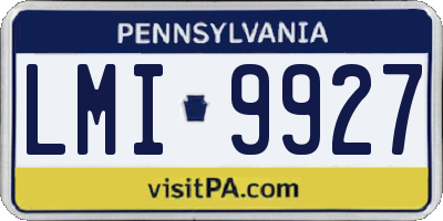PA license plate LMI9927