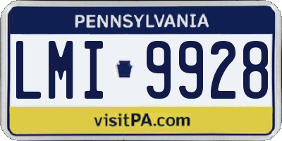 PA license plate LMI9928