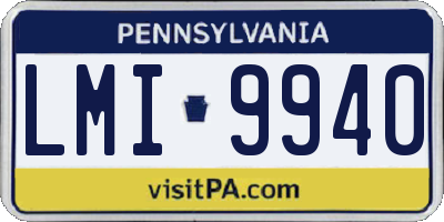 PA license plate LMI9940