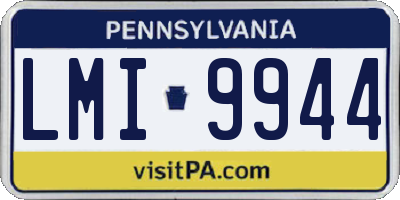 PA license plate LMI9944