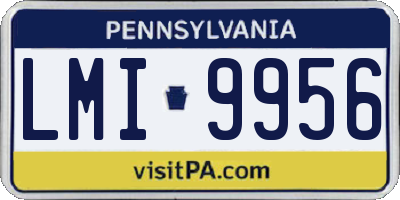 PA license plate LMI9956