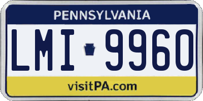 PA license plate LMI9960