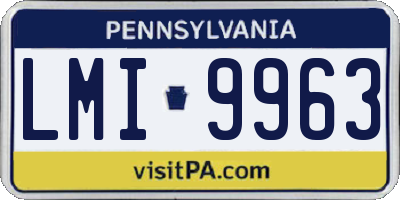 PA license plate LMI9963