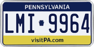 PA license plate LMI9964