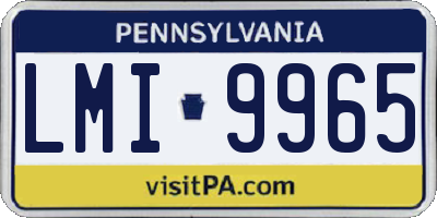 PA license plate LMI9965
