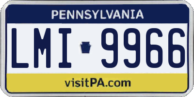 PA license plate LMI9966