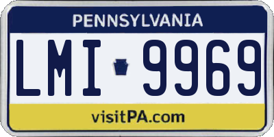 PA license plate LMI9969