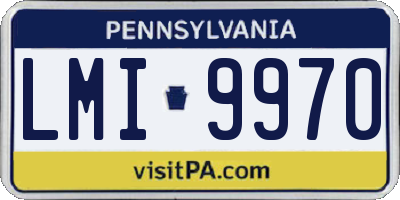 PA license plate LMI9970