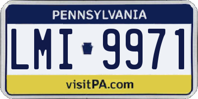 PA license plate LMI9971