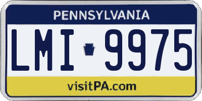 PA license plate LMI9975
