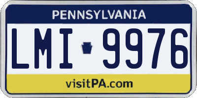 PA license plate LMI9976