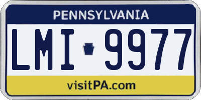 PA license plate LMI9977