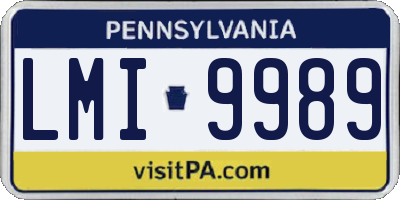 PA license plate LMI9989