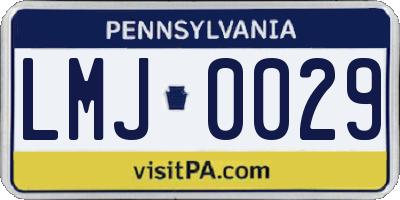 PA license plate LMJ0029