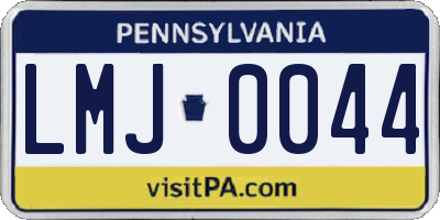 PA license plate LMJ0044