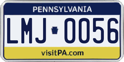 PA license plate LMJ0056