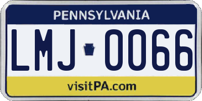 PA license plate LMJ0066
