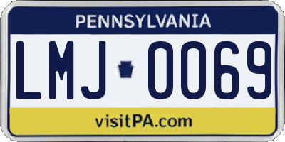PA license plate LMJ0069