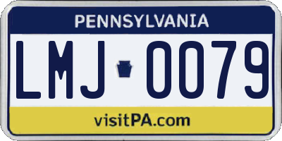 PA license plate LMJ0079