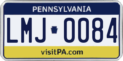 PA license plate LMJ0084