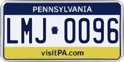 PA license plate LMJ0096