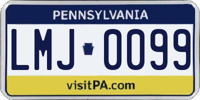 PA license plate LMJ0099