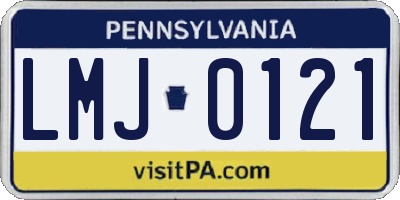 PA license plate LMJ0121