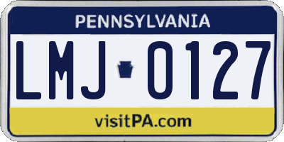 PA license plate LMJ0127