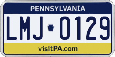 PA license plate LMJ0129